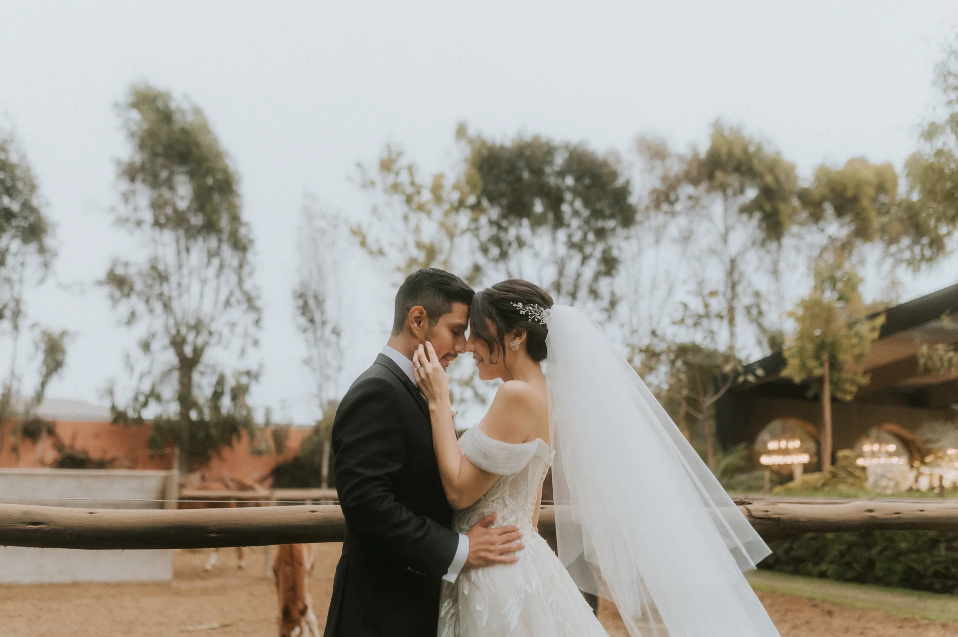 Novios jardín